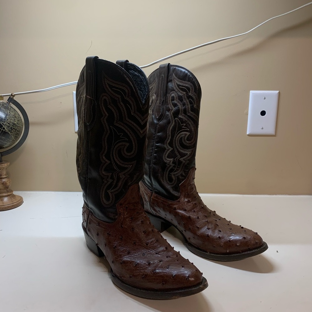 J.B. Dillon Brown and Black Western Cowboy Boots